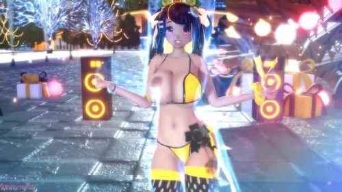 【MMD】跳舞离开夜晚-莱雅（耶诞节）-邪神ACG