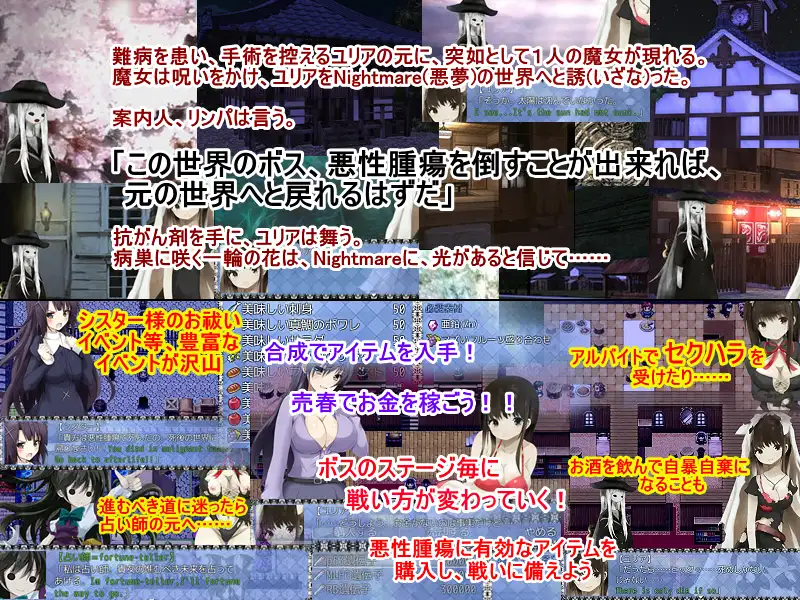 【RPG/战斗H/STEAM官中/百合/巨乳/中出】[RJ238356/アリス☆メイド社团]Nightmare ～恶梦～/Nightmare[Build.7741397+DLC]【PC/700M】