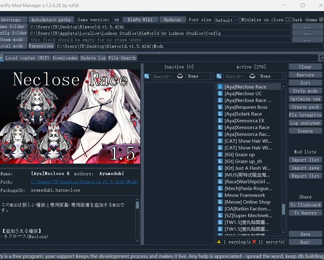 图片[6]-[模拟SLG/邪恶魔改/整合版]环世界/边缘世界/RimWorld V1.5.4 绅士邪恶整合版[200+MOD/渣机适配/一键启动][5.3G/新整合]-小陌资源库