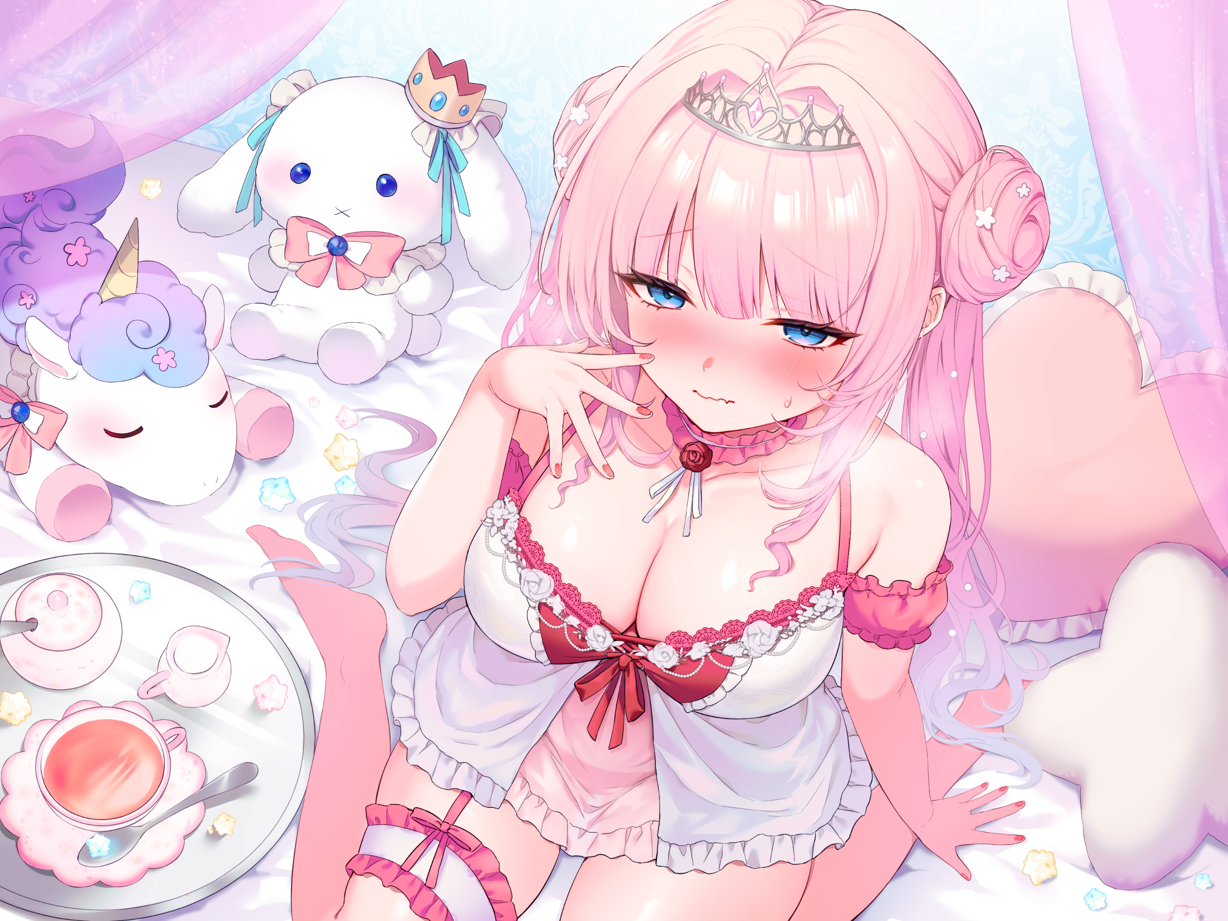02　ガチ恋プリンセス表紙イラスト【装丁なし・照れ顔差分】