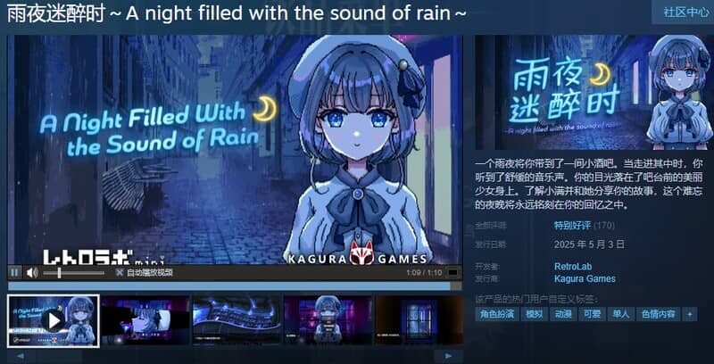 图片[2]-[SLG/像素/PC+安卓]雨夜迷醉时～A night filled with the sound of rain～（雨音に満ちる夜）V1.0.1 STEAM官中[1G]-小陌资源库