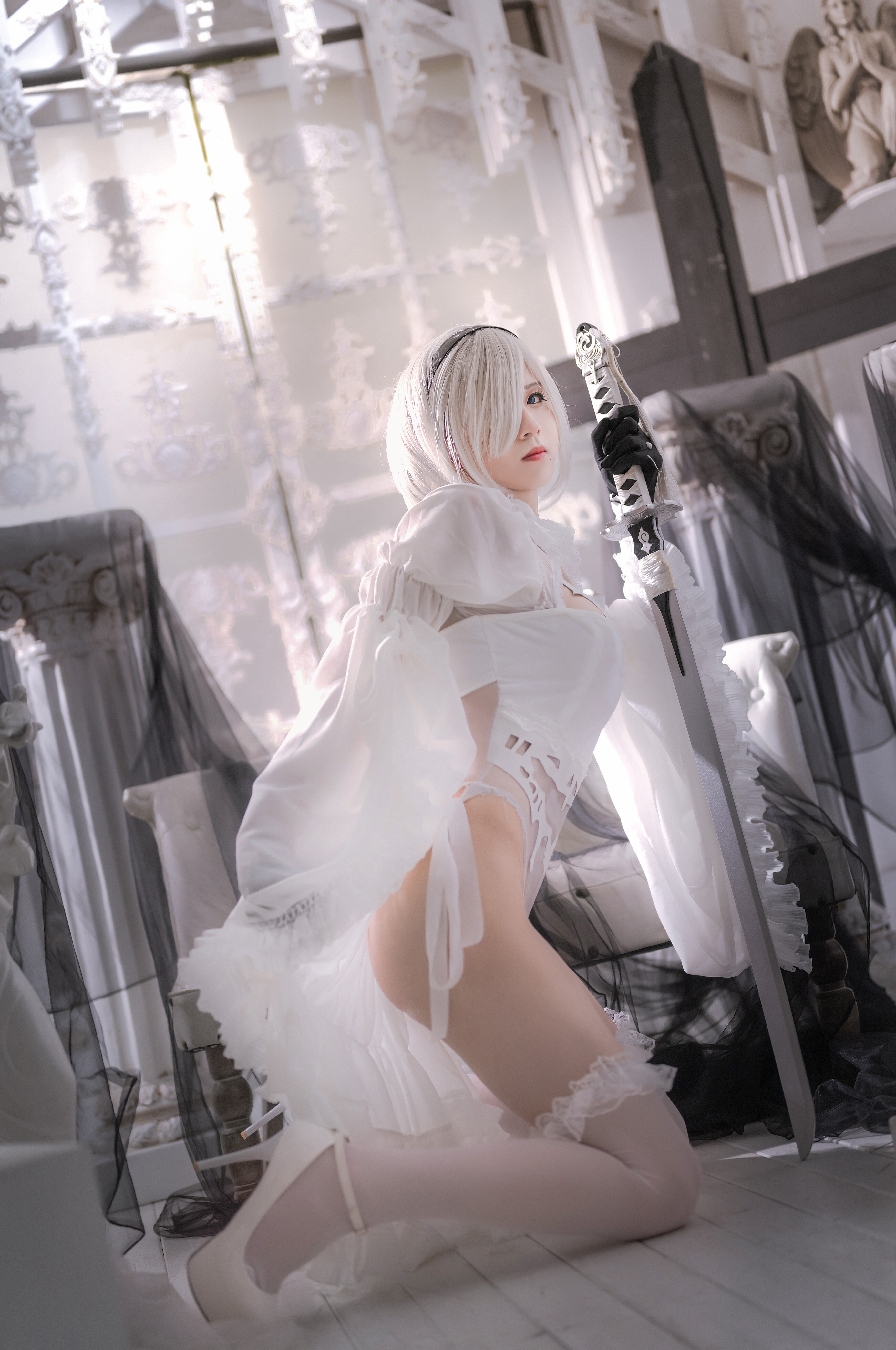 图片[3]-【COSPLAY】[桜满三时] 2B 花嫁 [20P]【300M】-嘤嘤怪之家