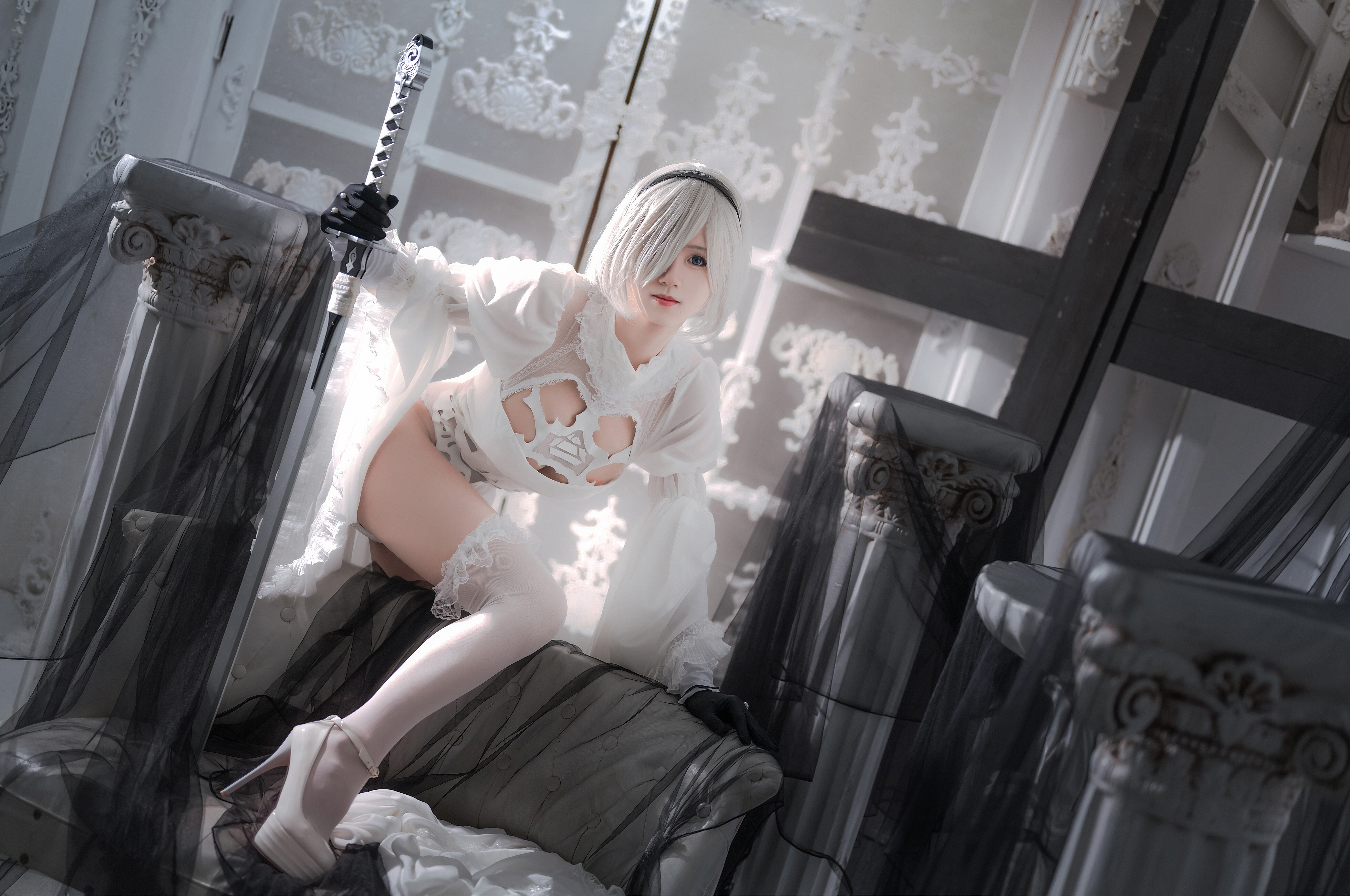 图片[1]-【COSPLAY】[桜满三时] 2B 花嫁 [20P]【300M】-嘤嘤怪之家