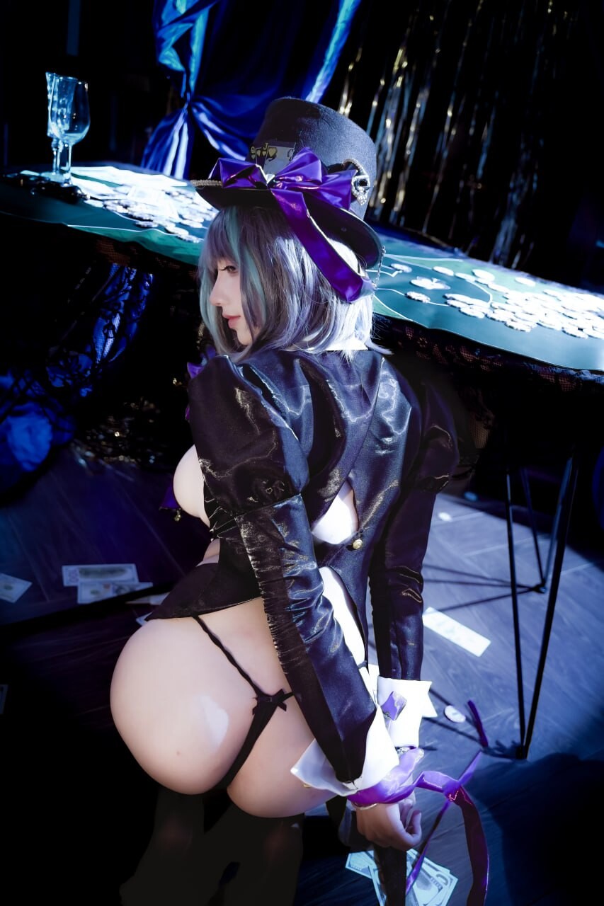 图片[3]-【COSPLAY】九曲Jean – 碧蓝航线 柴郡·绚烂夜梦 [40P]【500M】-嘤嘤怪之家