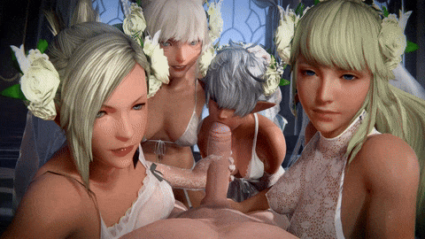 【3D】【无修】【InitialA】 6月新作 最终幻想白丝美少女后宫团多P爆操 【1.1G/UC】