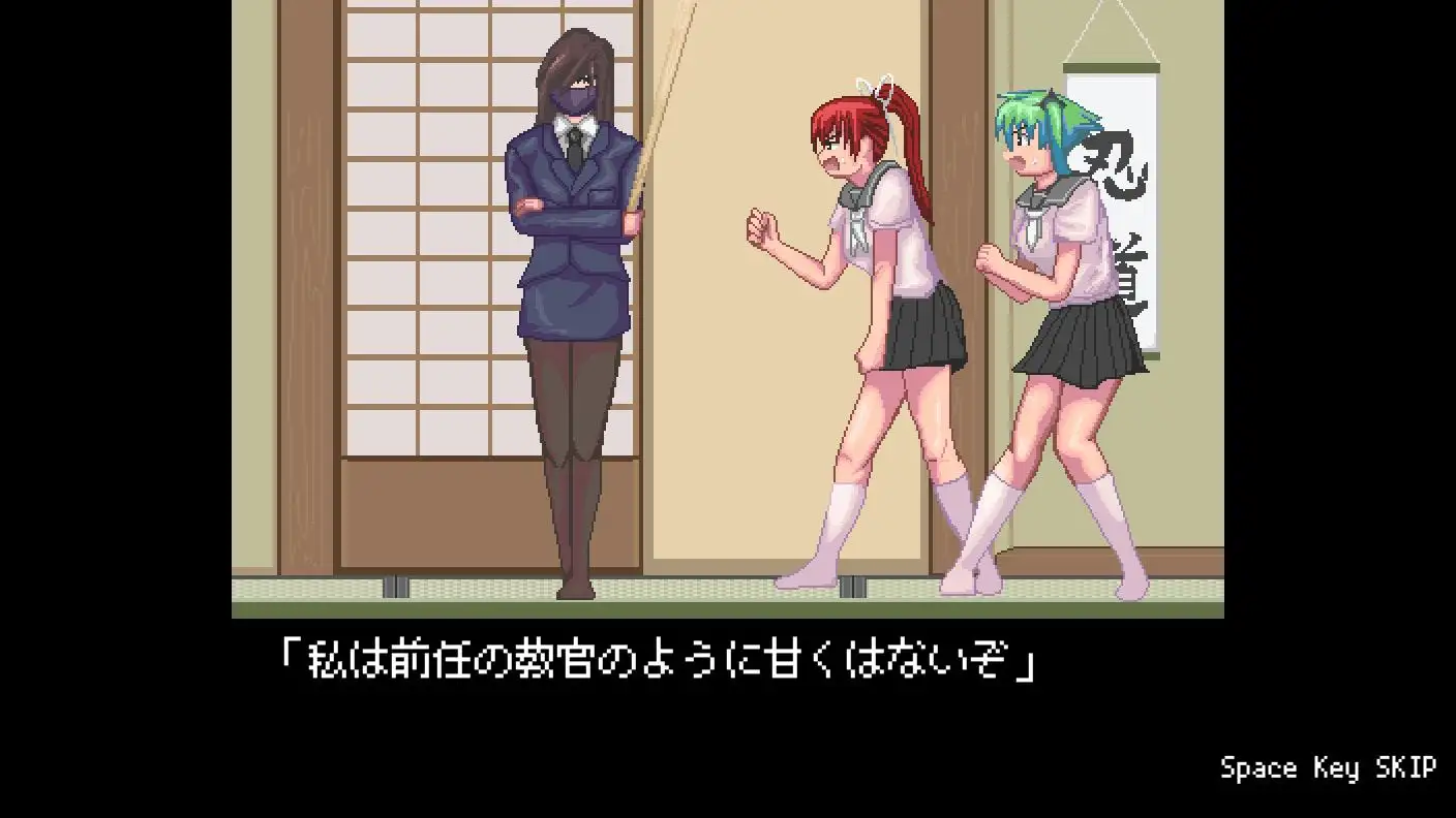[日式ACT/全动态]忍者少女的修行-逃跑吧！ にんじゃ修行～走り込み～ [100M/CV]