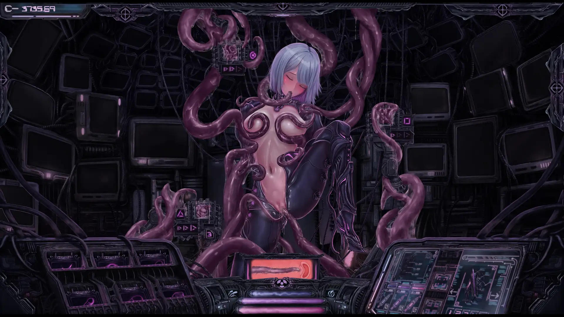 【SLG/无文本/仿生人/睡奸/堕落/触手/AI作画】[RJ01226723/Slime Battery社团]情色电幻梦/Ero-Electric Dreams【PC/400M】