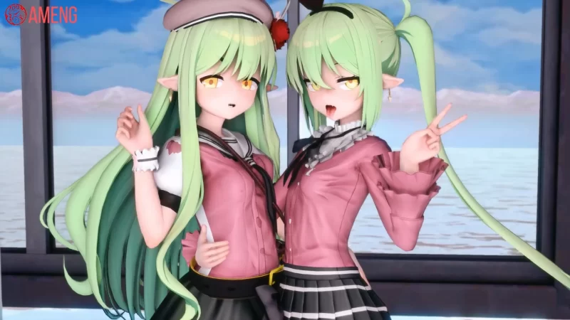 图片[1]-[MMD/步兵] Ameng 9月11蔚蓝档案 喝了分身药的老师和双子雌小鬼橘光橘望  [1V] [200M/CV]-嘤嘤怪之家