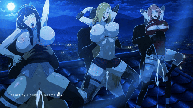 [同人动画][HellbearHelpme]A Steamy Night with Ino, Hinata, and Sakura（200MB）